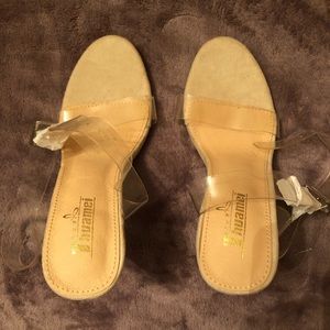 Fashion Nova Nude Translucent Heels
